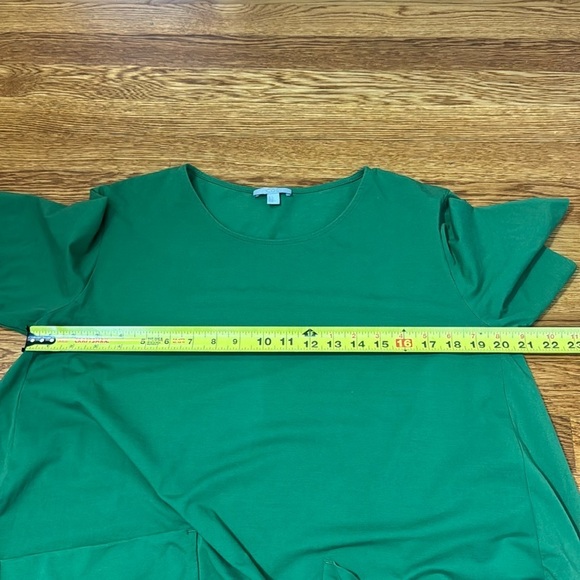 Cos A-Line Jersey Dress In Green Pockets Lagenlook Minimalist Size Large - Picture 9 of 11